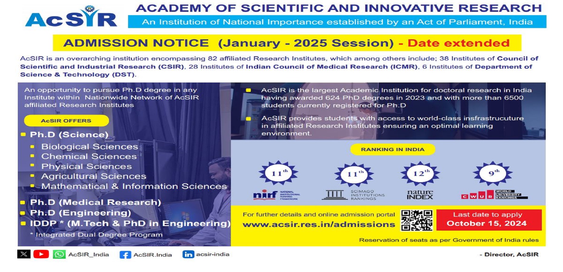 PhD Admissions - Jan 2025