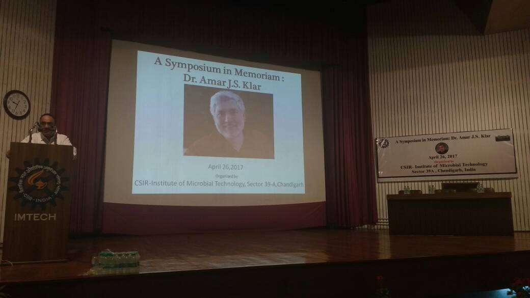 Symposium on April 26, 2017 in memory of Amar Klar